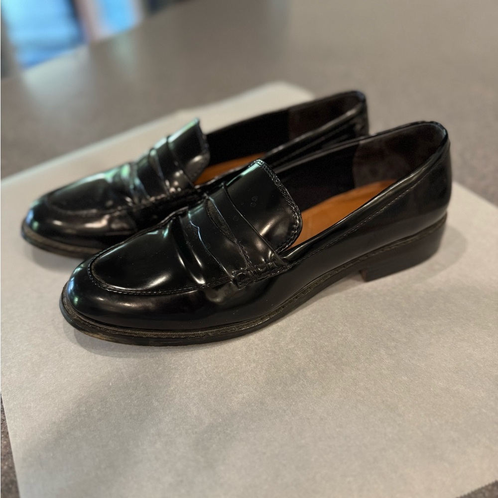 Black size 9.5 Patent Leather Loafers